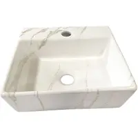 Boss & Wessing Fontein BWS Marmerlook 33.5x29x11.5 cm Keramiek Wit