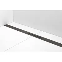 Easy drain Douchegoot R-Line Clean 120cm Brushed Black Chrome