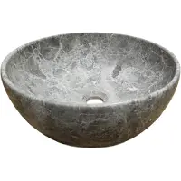 Sanilux Waskom wander marmer rond tundra grey