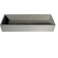 Urbi et Orbi Opzet wastafel immissio 90 beton 90x31x15 cm donkergrijs