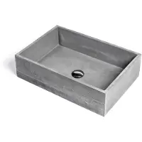 Urbi et Orbi Opzet wastafel in vivo beton 60x39x16 cm medium grijs