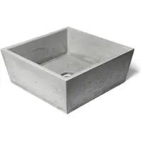 Urbi et Orbi Opzet wastafel conicis beton 39x39x16 cm antraciet