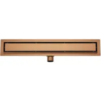 Boss & Wessing Douchegoot met Tegelrooster en Flens BWS Roos 90x7 Cm Geborsteld Brons Koper