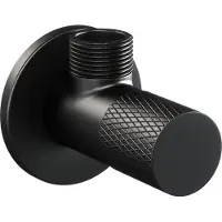 Brauer Black Carving hoekstopkraan mat zwart