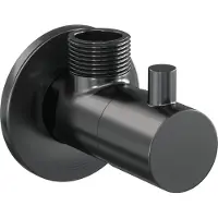 Brauer Hoekstopkraan Gunmetal Edition Compleet Met Slang Gunmetal Geborsteld PVD