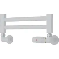 TVS Radiator aansluitset valves 220 wit