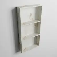 Mondiaz easy nis 149,5x29,5 cm in solid surface kleur frappe. 2 vakken geschikt voor in- of opbouw