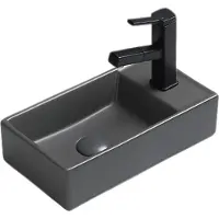 Sanilux Fontein juice 40x22x10 cm keramiek mat zwart