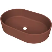 Arcqua Case Opbouw Waskom Ovaal 55x36 Mat Terracotta