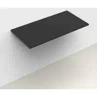Arcqua Wastafelblad Topblad Marble 90x46 cm Cast Marble Mat Zwart