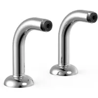 Tres Aanpassingskniestuk clasic bad/douche met geluiddemping chroom