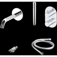 Sanilux Badset bubbel inbouw met box thermostaat chroom