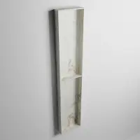 Mondiaz easy nis 89,5x29,5 cm in solid surface kleur frappe. 2 vakken geschikt voor in- of opbouw