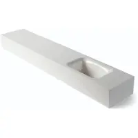 Luca Fontein sanitair lea 120x22x12 cm mineral stone rechts zonder kraangat glans wit