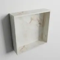 Mondiaz EASY Nis 29,5x29,5cm in solid surface kleur Frappe. 1 vak geschikt voor in- of opbouw