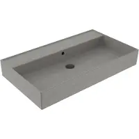 Sanilux Wastafel edge keramiek 80 0 kraangaten warm beton