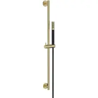 Wiesbaden Glijstangset Remi Met Staafhanddouche 1 Stand 150 cm Geborsteld Messing/Mat Zwart