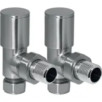 EH Design Radiator Kraantjes Haaks Geborsteld RVS
