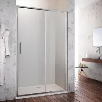 Lacus Schuifdeur Lipari 115x200 cm Helder Glas Anti-Kalk Chroom