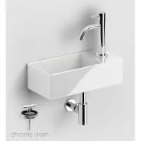 Clou Fonteinset New Flush 3 Incl. Toebehoren 10x35 Cm Glanzend Wit