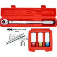 FAMEX 10886-3N-KS Momentsleutel 1/2” - 30-210 Nm - Met doppen 17, 19, 21 Nm