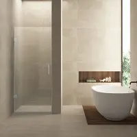 Wiesbaden Nisdeur less 200 cm 8 mm nano helder glas chroom