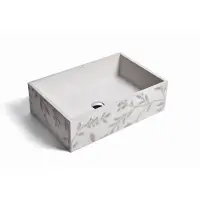 Urbi et Orbi Opzet Wastafel Ombra Beton 53x38x16 cm Licht Grijs met Donker Patroon