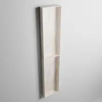 Mondiaz easy nis 89,5x29,5 cm in solid surface kleur ostra. 2 vakken geschikt voor in- of opbouw