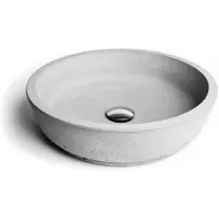Urbi et Orbi Opzet wastafel circum beton 42x12 cm donker grijs