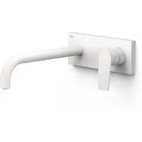 Tres Wastafelmengkraan inbouw project gebogen uitloop 24 cm mat wit