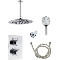 Boss & Wessing Bws inbouw regendouche | 20 cm stortdouche plafonduitloop met handdouche | chroom