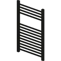Boss & Wessing Radiator bws wingrave 80x60 cm mat zwart zij-onderaansluiting
