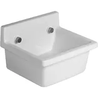 Duravit Starck 3 Uitstortgootsteen Exlusief Emmerrooster 48x42.5x30 cm Rechthoek Keramiek Wit