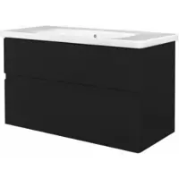 Best design Badkamermeubel Quick Greeploze 100 cm Mat Zwart