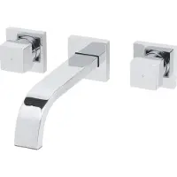 Boss & Wessing Bws wastafelkraan inbouw square 2- knops chroom