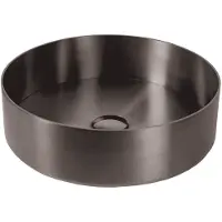 Qisani Vanity opbouw wastafel 40x12cm gunmetal