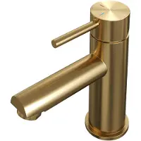 Brauer Gold Edition wastafelkraan - model A - opbouw - laag - PVD - geborsteld goud 5-GG-001