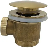 Wiesbaden Losse clickwaste luxe compleet 5/4 tbv vrijstaand bad geborsteld messing goud