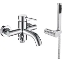 Van Marcke GO Badkraan Van Marcke Cocoon Bad/Douche Mengkraan Met Handdouche Chroom