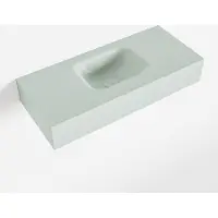 Mondiaz LEX Greey vrijhangende solid surface wastafel 70cm. Positie wasbak midden