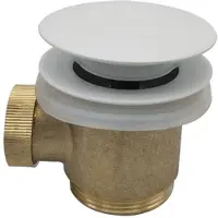 Wiesbaden Caral clickwaste afvoerplug vrijstaand bad 1 1/2" mat wit