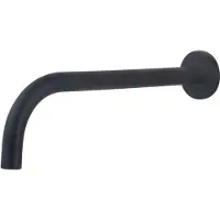 Boss & Wessing Uitloop bws voor inbouwwastafelkraan fit rond 18 mm uitloop 25 cm mat zwart