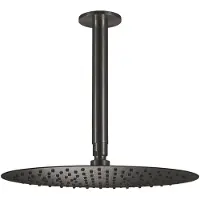 Qisani Hoofddouche flow met plafonddouchearm ø 25 cm geborsteld gun metal