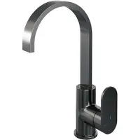 Brauer Gunmetal Edition ColdStart wastafelkraan met draaibare platte uitloop model C gunmetal geborsteld PVD