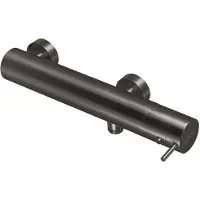 Qisani Douchethermostaat flow geborsteld gun metal
