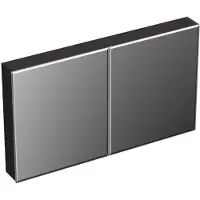 Forzalaqua Spiegelkast Uni 120x68.5x12.5 Cm 2 Deuren Tweezijdig Spiegel Eiken Black Oiled