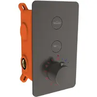 Best design Inbouw douchekraan clic moya 2-weg thermostaat gunmetal