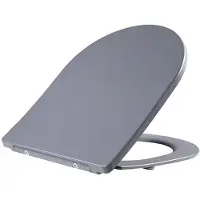 Wiesbaden Toiletzitting met deksel shade slim one touch mat grijs