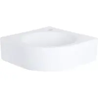 Differnz Fonteinset mix en match cleo hoekfontein 30x30x10 cm keramiek wit