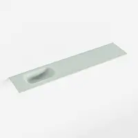 Mondiaz EDEN Greey solid surface inleg wastafel voor toiletmeubel 110cm. Positie wasbak links